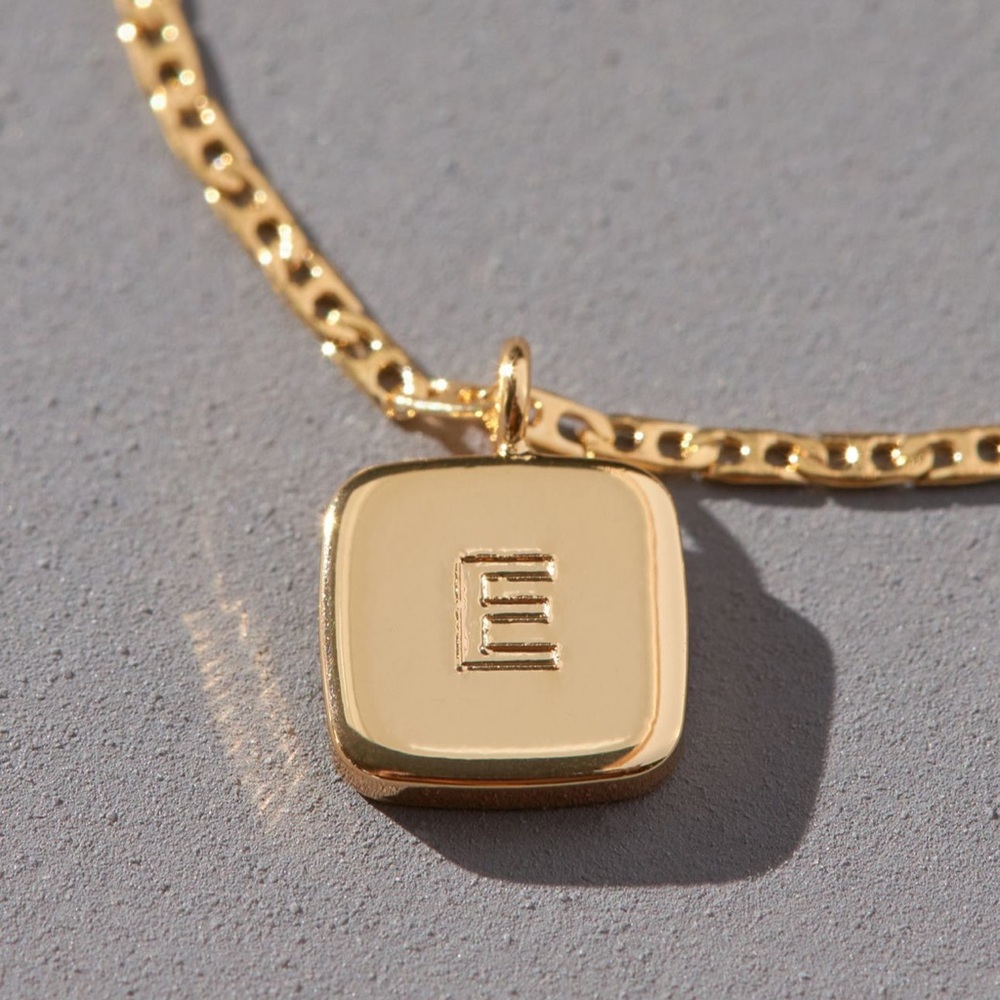 Anthropologie Tag Pendant Necklace